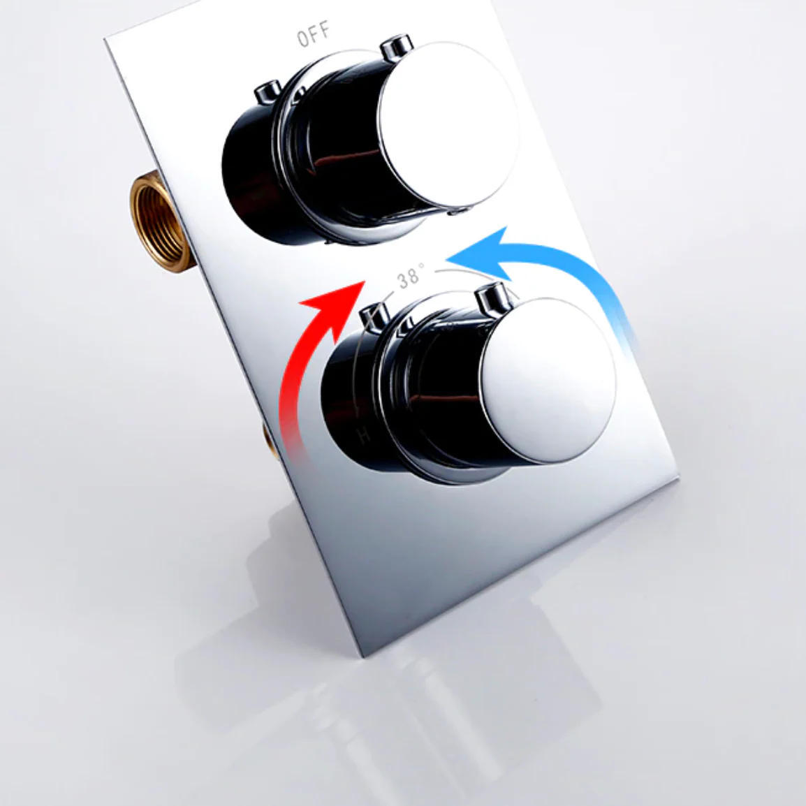 Colonne de douche thermostatique encastrée chromée - Image 7