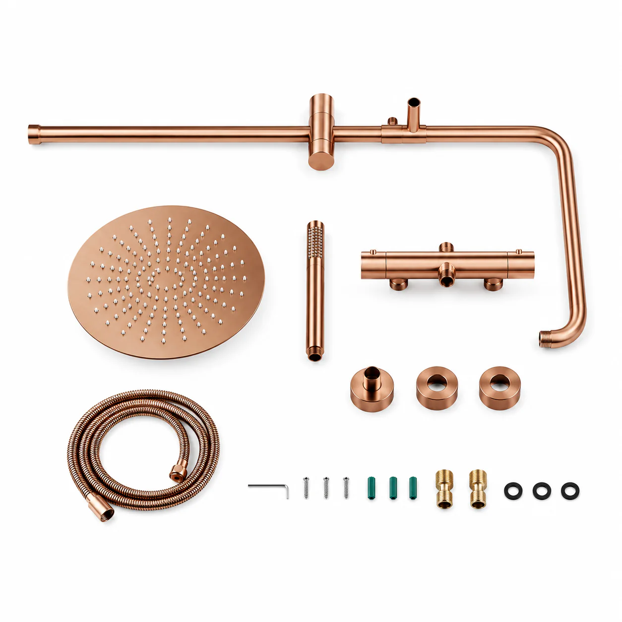 Colonne de douche thermostatique or rose brossé - Image 8