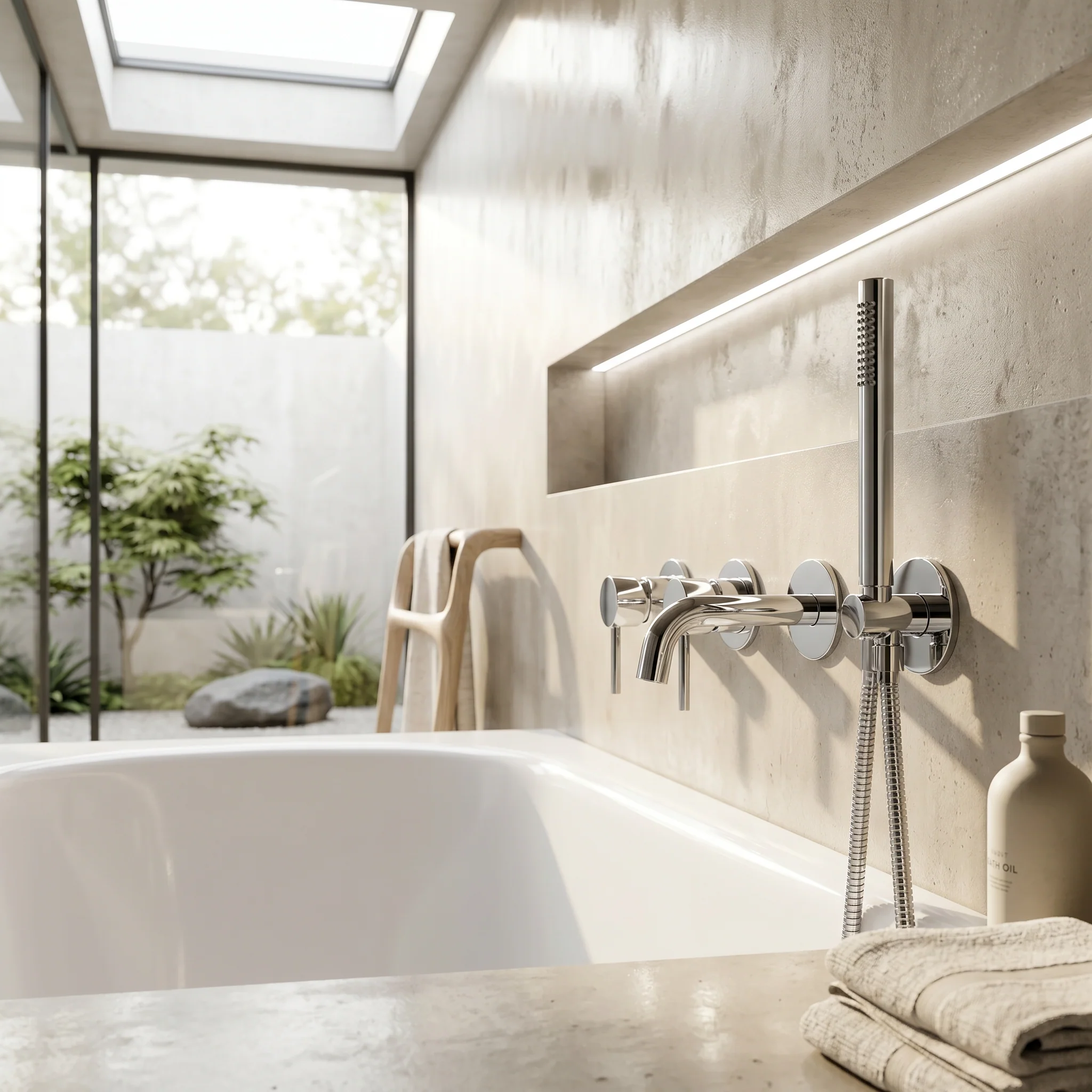 Ensemble de bain encastré chromé - Image 3