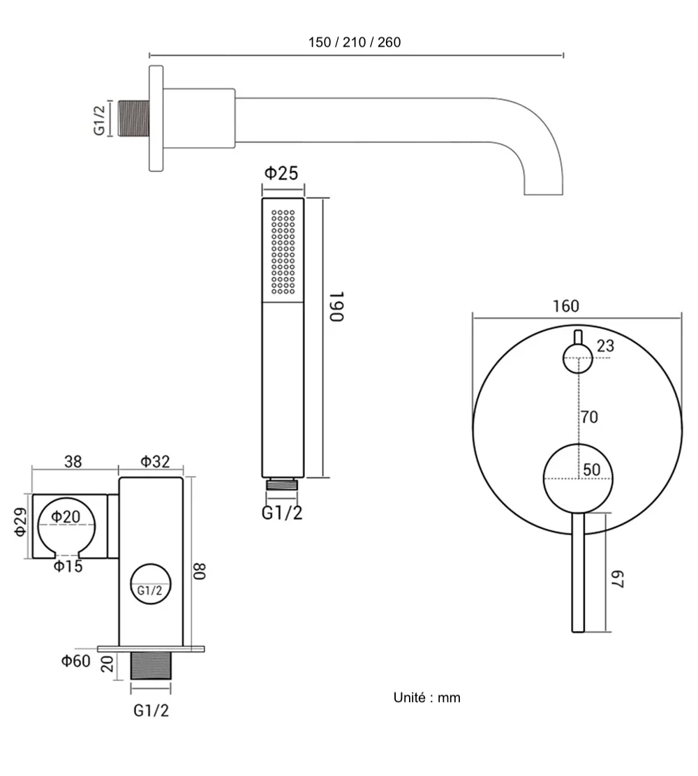 Ensemble de bain noir mate - Image 6