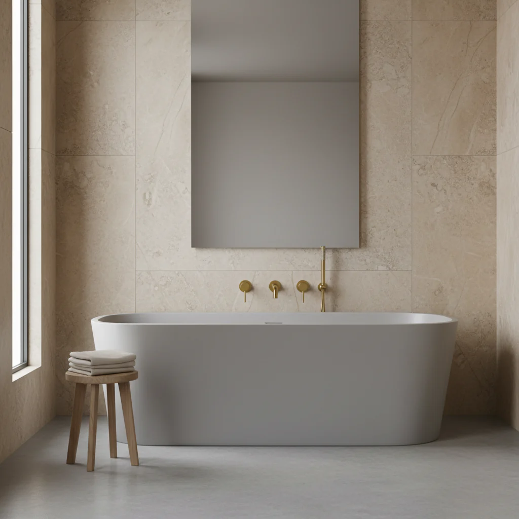 Ensemble de baignoire encastré or brossé - Image 5