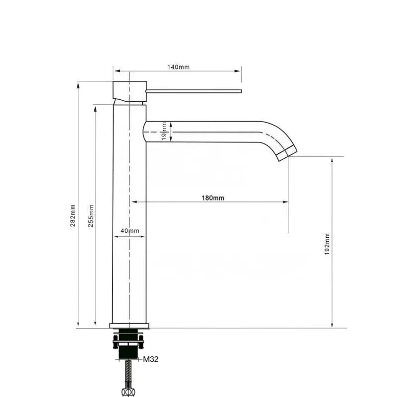 Mitigeur de vasque or rose brossé XL - Image 9