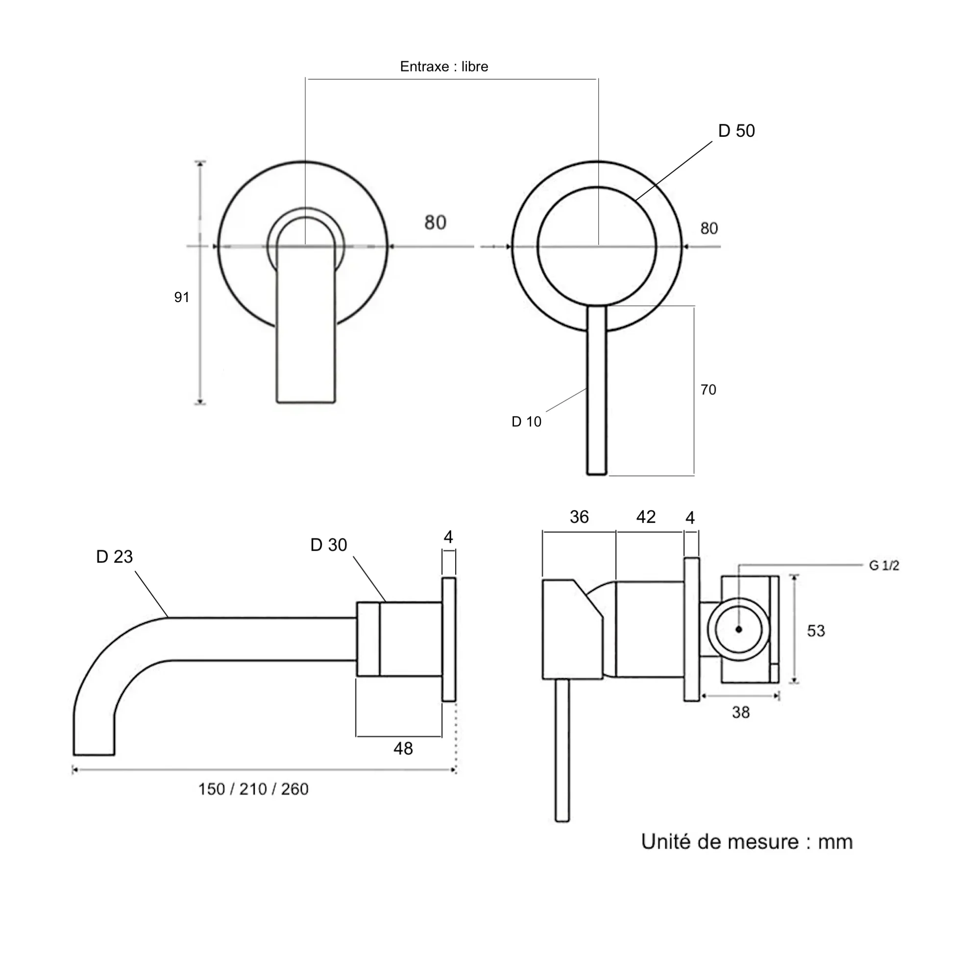 Mitigeur de bain et douche chrome - Image 10
