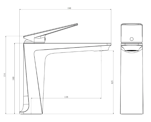 Mitigeur de lavabo gris brossé - Image 4