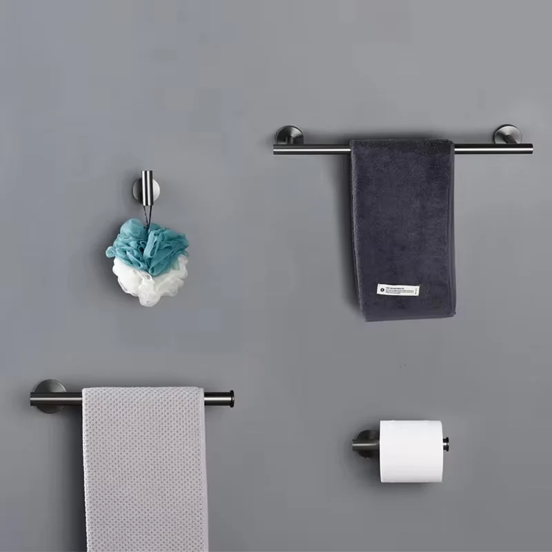 Porte-serviettes gris brossé - Image 3