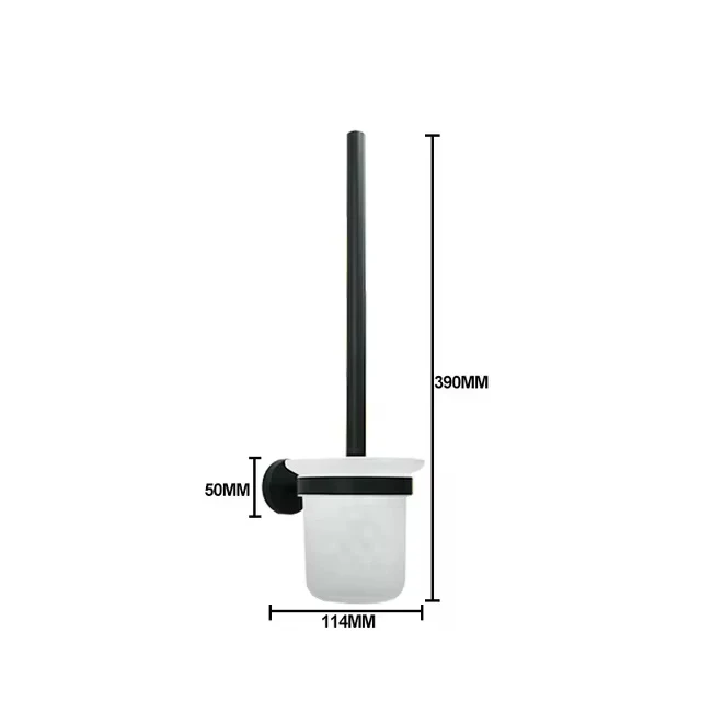 Brosse WC noir mate strié - Image 2