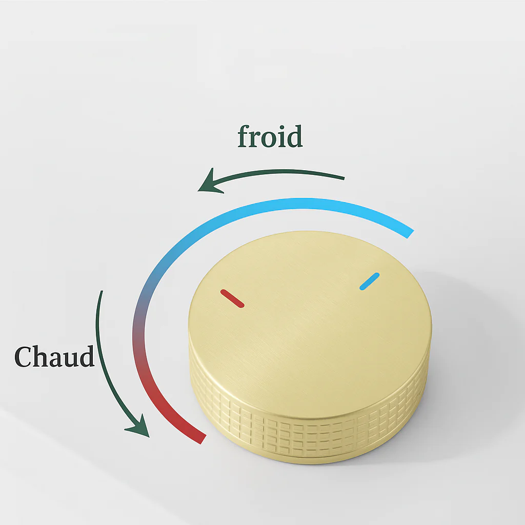 Robinet de salle de bain or brossé - Image 2